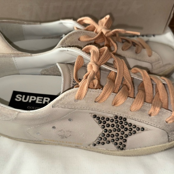 Golden Goose Shoes - Golden Goose White and Pink Star Sneakers Size 7